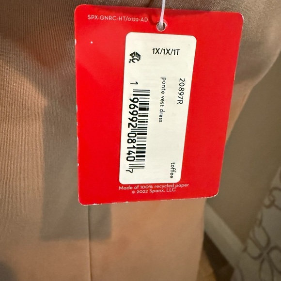 NWT SPANX The Perfect Vest Dress - Toffee Plus 1X - Picture 11 of 15